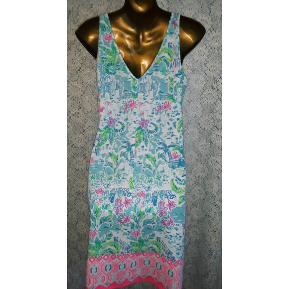 NWT Sz S Lilly Pulitzer ADRIANNA Bold Tropical Print Shift Dress - Picture 5 of 10